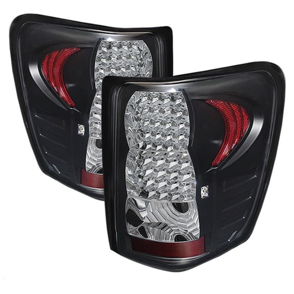 AKKON - For Black 99-04 Grand Chrokee Full LED Tail Lights Brake Lamp Replacement Driver And Passenger Side