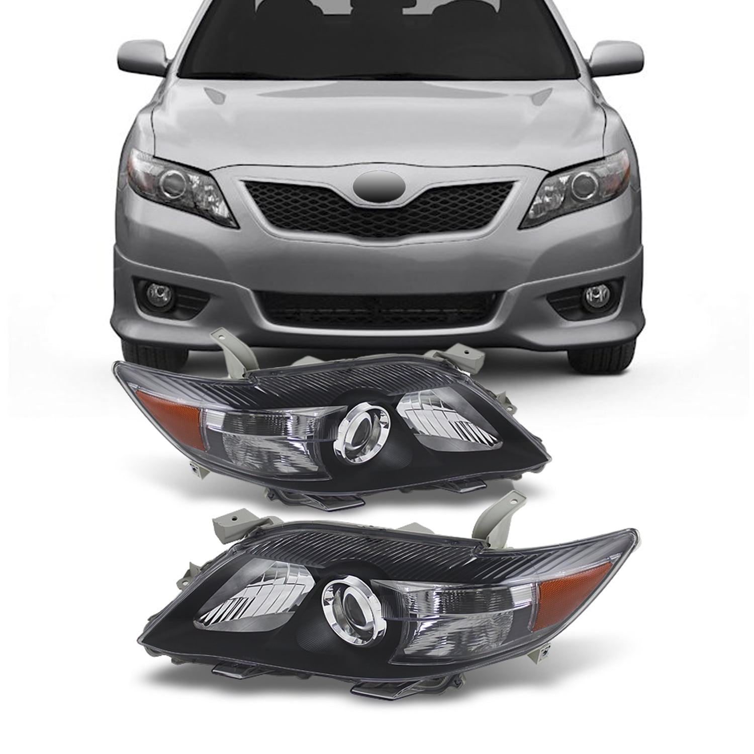 AKKON For Black Bezel 1011 Toyota Camry Projector Headlights Front