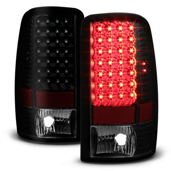 AKKON - For Black Smoke 00-06 Suburban Tahoe Yukon XL Liftgate Model LED Tail Lights Brake Lamps Replacement