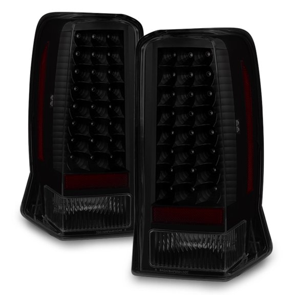 AKKON - For Black Smoke 02-06 Cadillac Escalade 03-06 Escalade ESV LED Tail Lights Brake Lamps Replacement