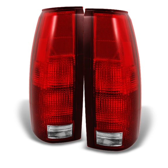 AKKON - For C/K C10 Series Blazer Sierra Suburban Pickup Truck Red Clear Rear Tail Light Brake Lamps Replacement