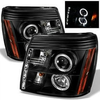 AKKON - For Cadillac Escalade Black Halo DRL Daylight LED Strip Factory HID Type Projector Headlights