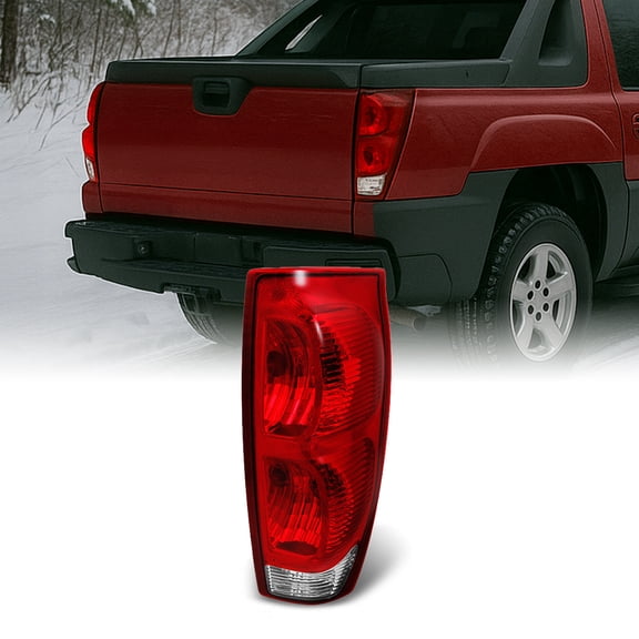 AKKON - For Chevy Avalanche 1500 2500 Pickup Red Clear Tail Light Tail Lamp Passenger Right Side Replacement