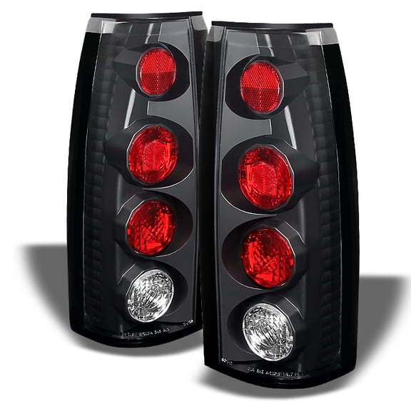 AKKON - For Chevy C/K C10 Tahoe GMC Jimmy Sierra Suburban Yukon Pickup Truck Black Tail Lights Brake Lamps