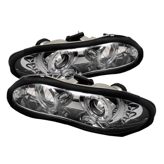 AKKON - For Chevy Camaro Sport Coupe Chrome Clear Dual CCFL LED Ring Design Projector Headlights Front Lamps