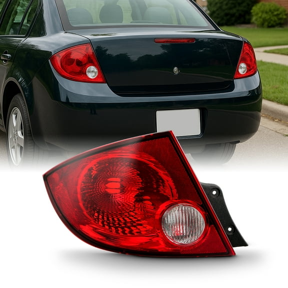 AKKON - For Chevy Cobalt |Pontiac G5 Pursuit 4Dr Sedan Red Clear Driver Side Rear Tail Light Repalcement