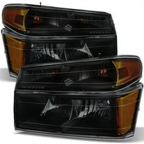 AKKON - For Chevy Colorado / GMC Canyon Black Smoke Headlights   Signal Lights Driver   Passenger Side Pair Set
