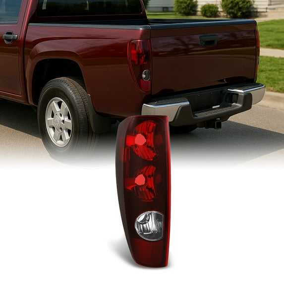 AKKON - For Chevy Colorado /GMC Canyon Pickup Truck Red Clear Tail Brake Light Driver Left Side Replacement
