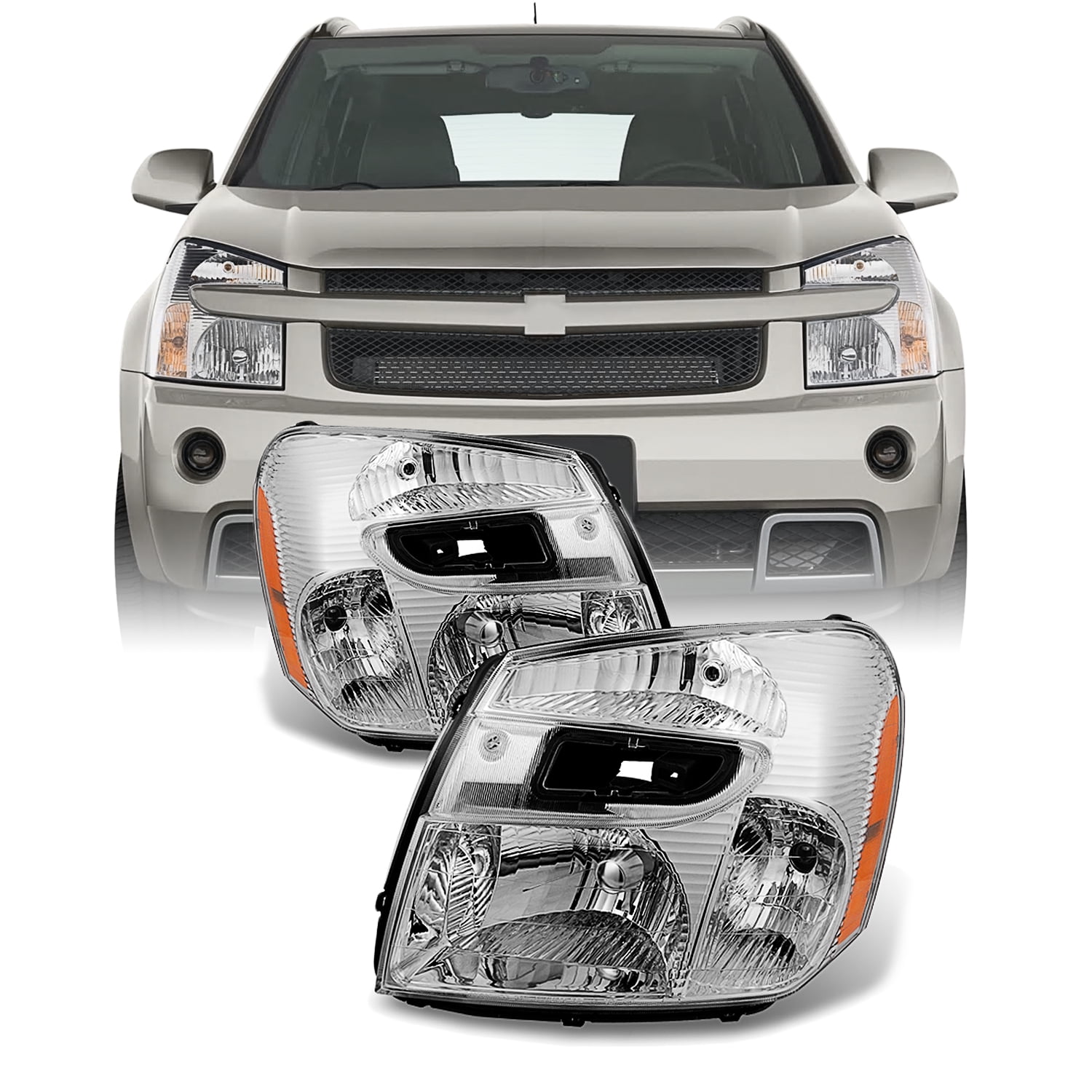 AKKON For Chevy Equinox SUV Clear Headlights Headlamps Front
