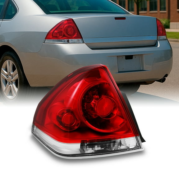 AKKON - For Chevy Impala Replacement Red Clear Tail Lights Driver Rear Lamps New