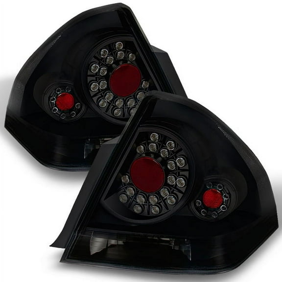 AKKON - For Chevy Impala Sedan Black Smoked LED Rear Tail Lights Brake Lamps Replacement Left + Right Pair Set