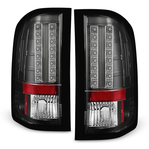 AKKON - For Chevy Silverado Pickup Truck Black Bezel LED Tail Lights Rear Brake Driver/Passenger Lamps
