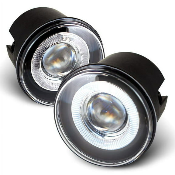 AKKON - For Chrysler 300C | Dodge Charger SRT-8 | Caliber SRT-4 LED Halo Ring Fog Light Assembly W/ Switch + Wiring + Relay