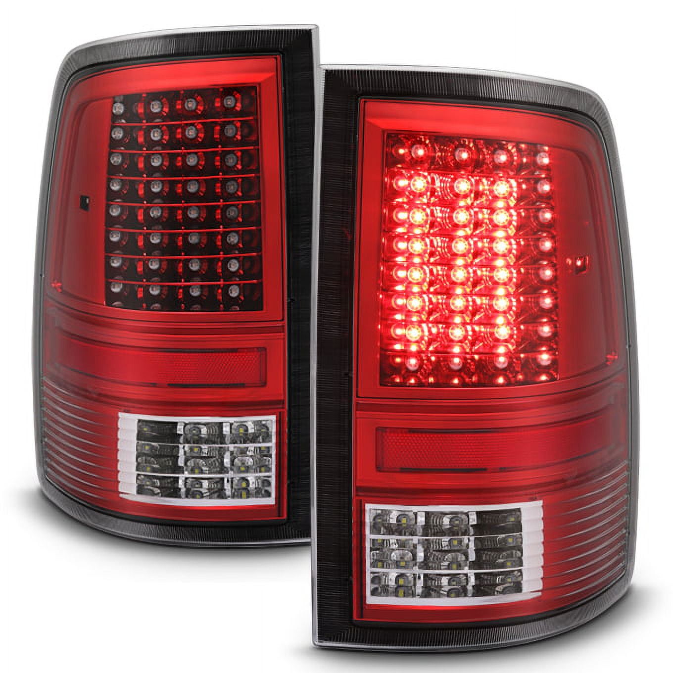AKKON - For DODGE 2009-2018 RAM 1500 | 10-18 2500/3500 C-Shaped Smoked LED Tail Lights Replacement Pair