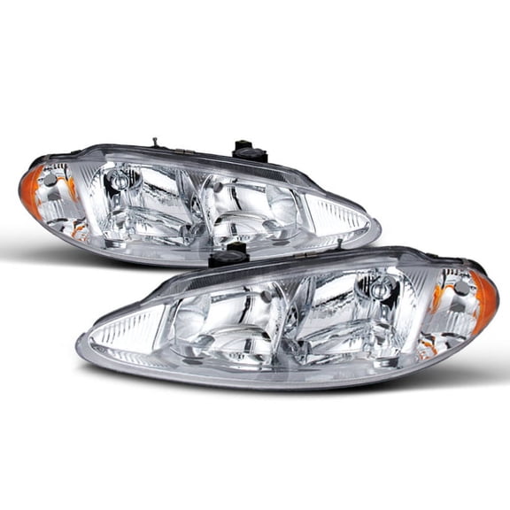 AKKON - For Dodge Intrepid OE Replacement Chrome Bezel Headlights Driver/Passenger Head Lamps Pair New