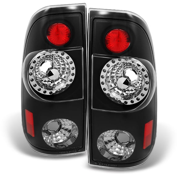 AKKON - For Ford F150 | F250 F350 F450 Super Duty Pickup Truck LED Style Black Tail Lights Replacement Pair