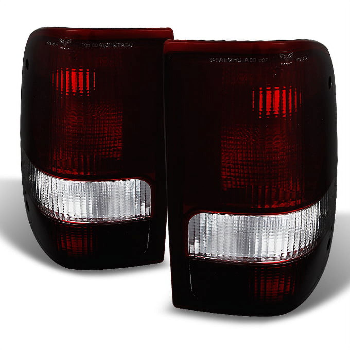 AKKON - For 1993-1997 Ford Ranger Pickup Truck Dark Red Rear Tail Light Brake Lamps Replacement Pair Left + Right Set