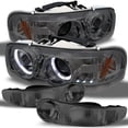 thumbnail image 1 of AKKON - For GMC Sierra 1500 Yukon Denali Smoked Projector LED Headlights + Smoked Bumper Signal Lamps, 1 of 4