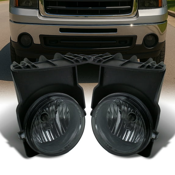 AKKON - For GMC Sierra Pickup Truck Bumper Driving Smoked Fog Lights Driver/Passenger Lamps with Switch/Bulbs