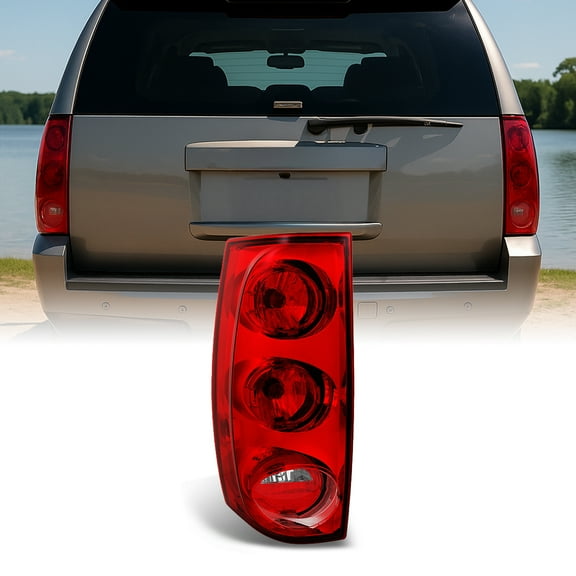 AKKON - For GMC Yukon XL 1500/2500 Rear Red Clear Tail Light Tail Lamp Brake Lamp Driver Left Side Replacement