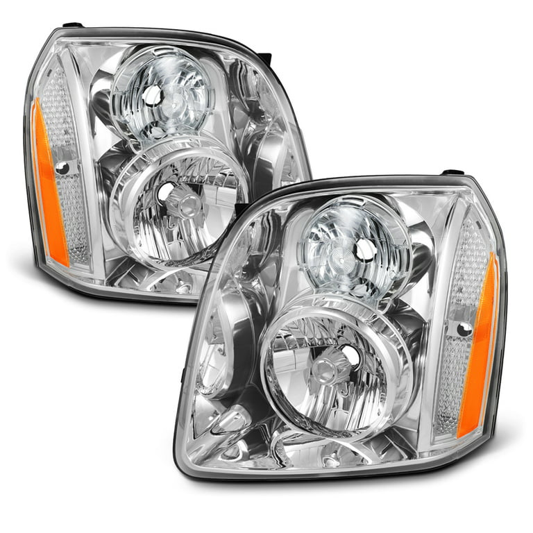 AKKON - For GMC Yukon/Yukon XL Denali Hybrid Amber OE Replacement  Headlights Driver/Passenger Head Lamps Pair