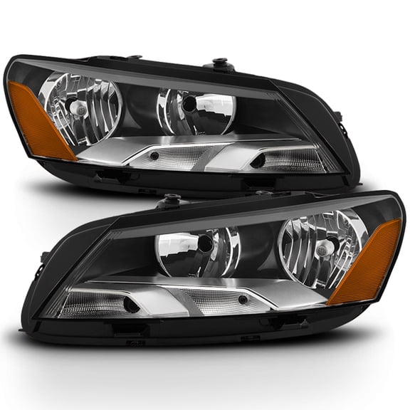 AKKON - For [Halogen Type] 2012 2013 2014 2015 VW Passat Headlights Lamp Left Right Pair Set
