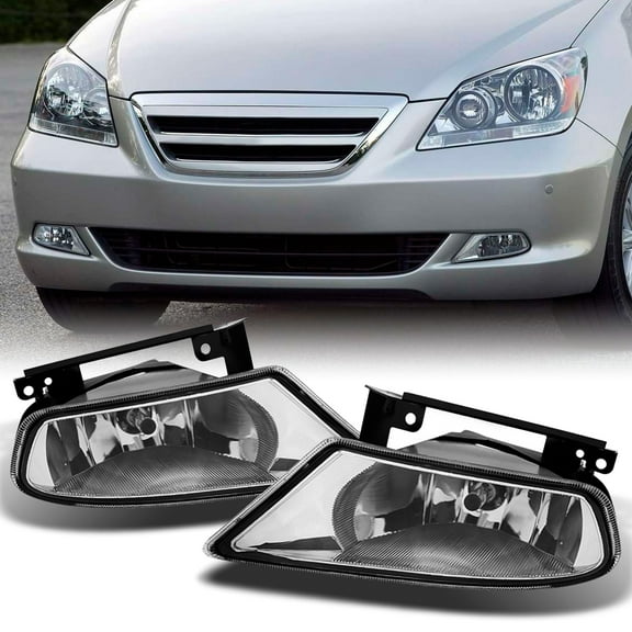 AKKON - For Honda Odyssey SUV Bumper Driving Fog Lights Clear JDM Driver/Passenger Lamps Wiring/Switch/Bracket
