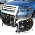 thumbnail image 1 of AKKON - For Honda Pilot Black Driver Left + Passenger Right Side Projector Headlights Head Lamps Replacement Set, 1 of 7