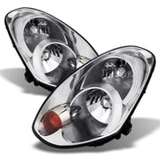 AKKON - For Infiniti G35 4 Door Sedan Chrome Replacement Headlights Driver/ Passenger Head Lamps Pair New