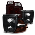 thumbnail image 1 of AKKON - For Jeep Commander SUV SUV Black Headlights Repalcement Pair + Dark Red Tail Lights Combo Pair Set, 1 of 5