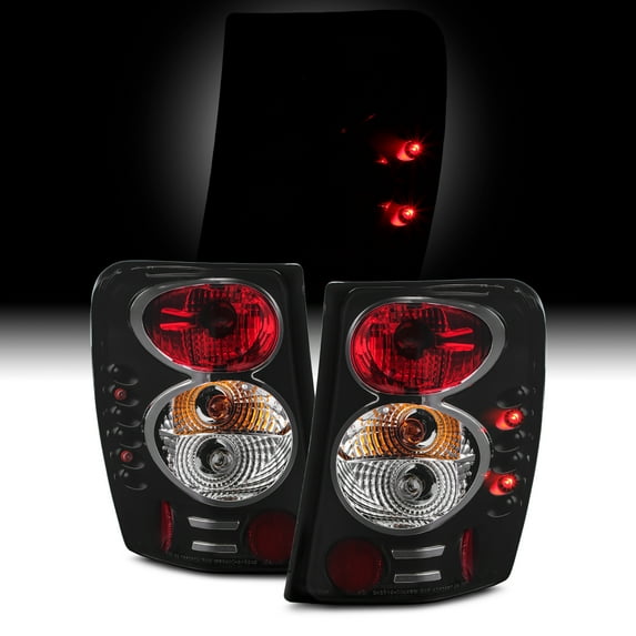 AKKON - For Jeep Grand Cherokee SUV Black Bezel Rear LED Tail Lights Brake Driver/Passenger Lamps