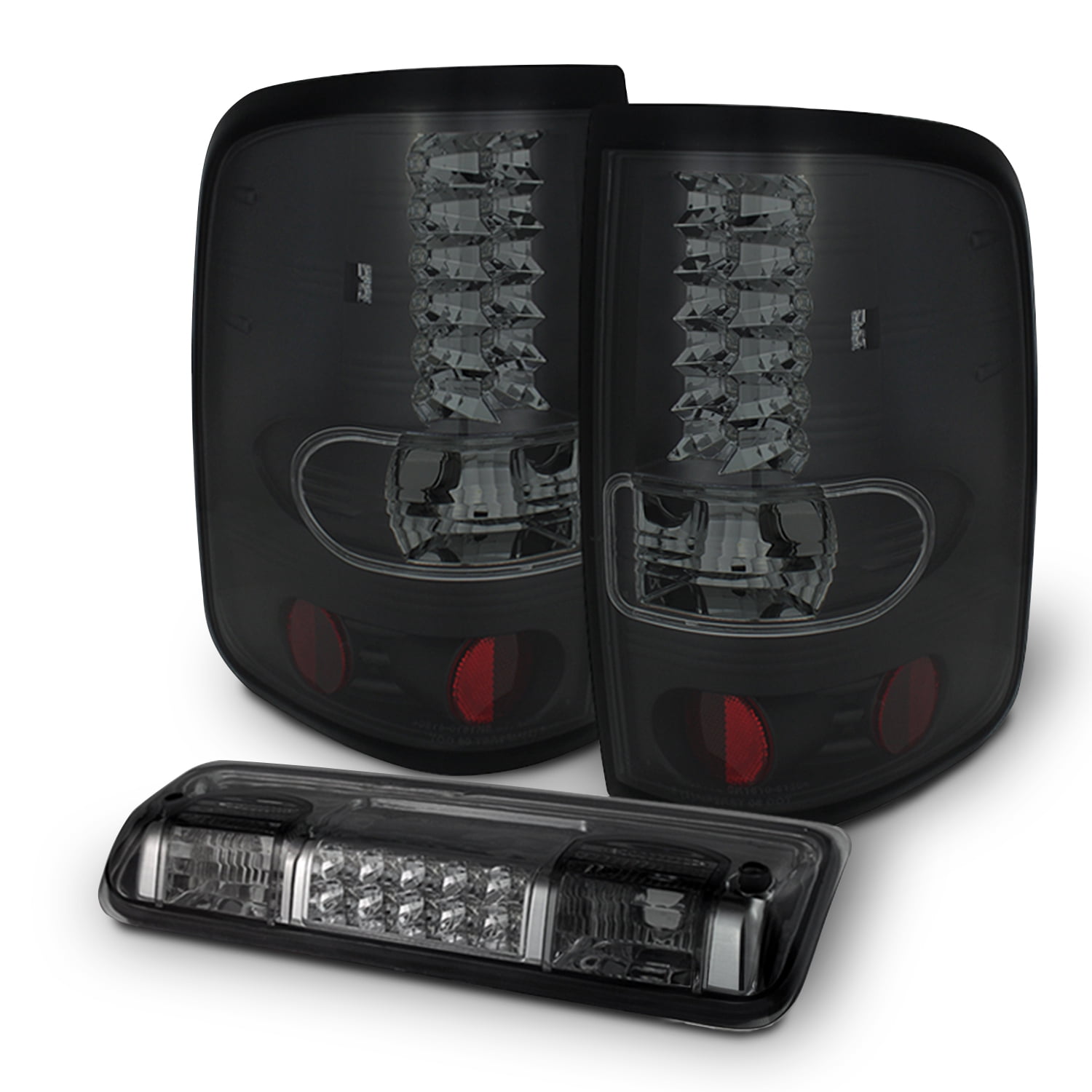 AKKON - For [LED Set] Black Smoked Tail Light + Smoked 3rd Brake High ...