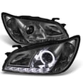 thumbnail image 1 of AKKON - For Lexus Altzza IS300 Smoked Smoke Halo Projector DRL Daylight LED Strip Headlights Replacement Pair, 1 of 3