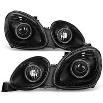 AKKON - For Lexus GS300 GS400 GS430 Black Bezal LED Halo Ring Projector Headlights