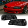 thumbnail image 1 of AKKON - For Mustang Smoked Headlights Headlamps w/ Corner & Parking Lights 6Pcs Complete Replacement Pair Set, 1 of 7