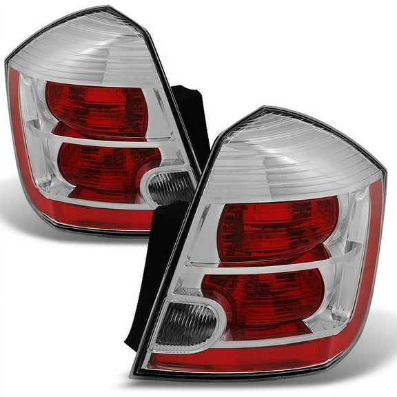AKKON - For Nissan Sentra Base | S | SL | SR | SE-R Model Chrome Tail Light Brake Lamp Replacement Left + Right