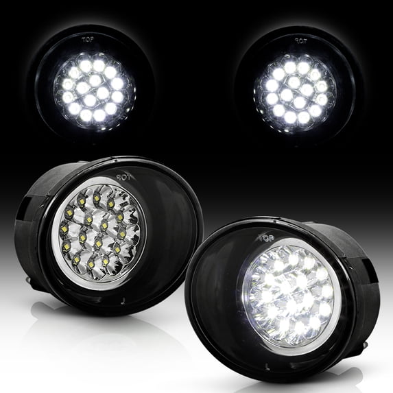 AKKON - For Nissan Titan Armada Clear Lens LED Driving Fog Light Lamp W/ Switch + Wiring