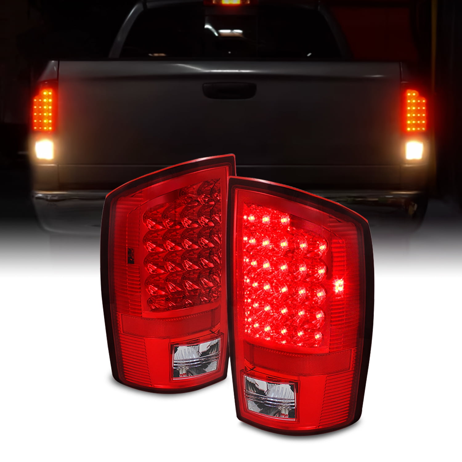 Feu de stop LED pour Dodge Ram 1500, 2500, 3500, 4500, 5500, 2002 et 2018,  avec anneau lumineux - AliExpress