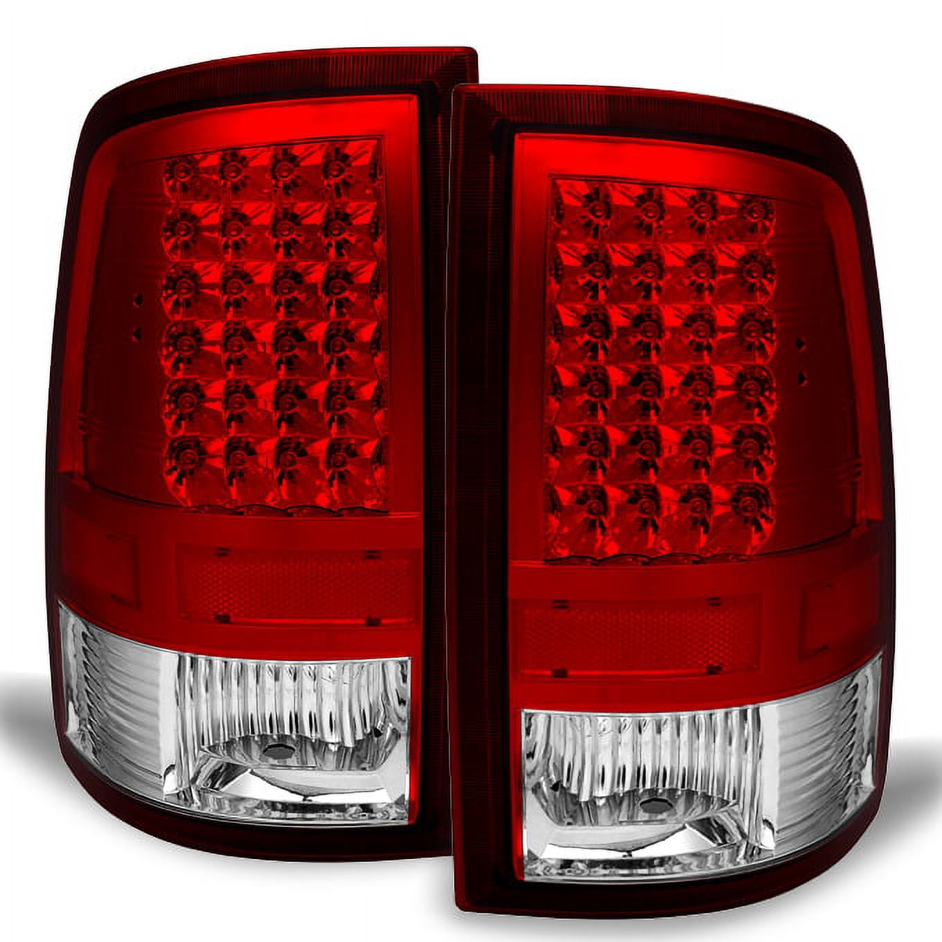 AKKON - For Red Clear 2009-2018 Dodge Ram 1500 10-18 Ram 2500 3500 Pickup Truck LED Tail Lights Pair Left+Right Side