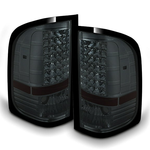 AKKON - For Smoke 07-13 Silverado Pickup Full LED Tail Lights Brake Lamp Replacement Driver And Passenger Side