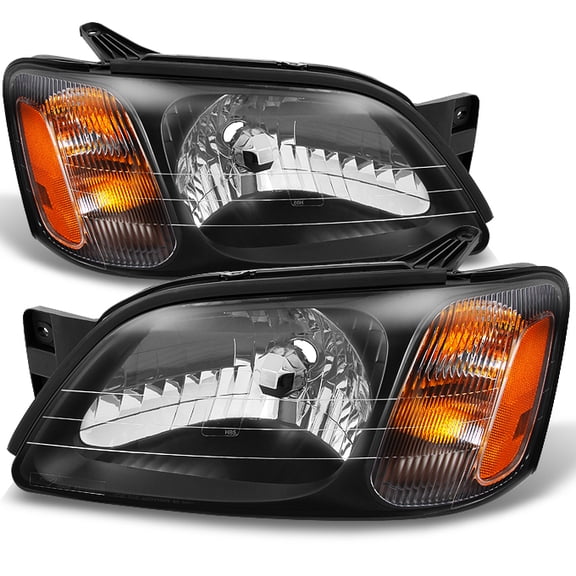 AKKON - For Subaru Legacy GT / Outback / Baja Black Driver Left + Passenger Right Side Headlights Replacement