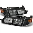thumbnail image 1 of AKKON - For Toyota Corolla Black Replacement Headlights Head Lamps + Amber Corner Lamps 4pcs Set, 1 of 6