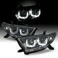 thumbnail image 1 of AKKON - For Toyota Land Cruiser Black Bezel 3D DRL Daylight LED Strip Projector Headlights Front Lamps Pair Set, 1 of 7