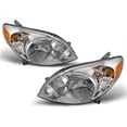 thumbnail image 1 of AKKON - For Toyota Matrix JDM Chrome Bezel OE Replacement Headlights Driver/Passenger Amber Head Lamps Pair, 1 of 6