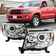 thumbnail image 1 of AKKON - For Toyota Tacoma Pickup Chrome Clear Dual Ring Design Projector LED Replacement Headlights, 1 of 7