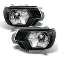 thumbnail image 1 of AKKON - For Toyota Tacoma Pickup Truck Black Headlights Head Lamps Replacement Left + Right Pair set, 1 of 7