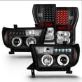 thumbnail image 1 of AKKON - For Toyota Tundra Black Dual Ring Projector LED Replacement Headlights+Black LED Tail Lamp, 1 of 6