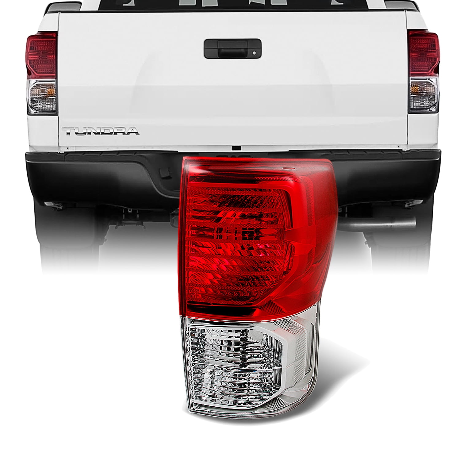 Auto Dynasty Bolt-On Rear Tail Light Guards For Toyota Tundra (2007-2013) - Black Powder Coated Stainless Steel Protection
