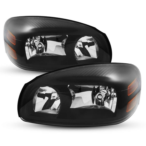 AKKON - For Uplander Montana SV6 Terraza Relay Replacement Black Headlights Driver/Passenger Head Lamps Pair