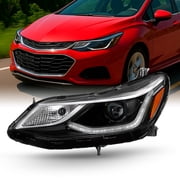 AKKON - Headlamps For 2016 2017 2018 2019 Chevy Cruze Model w/ LED DRL Halogen Projector Headlights Left Driver Side